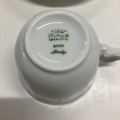 ☆値下げ☆H2505-756 リチャードジノリ ティーカップ＆ソーサー2客セット ※バラ売り不可 未使用品の画像