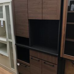 ★ジモティー割あり★KJ10210  食器棚 ダークブラウン H...