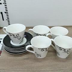 0527-054 ハナエモリ5客コーヒーセットの画像