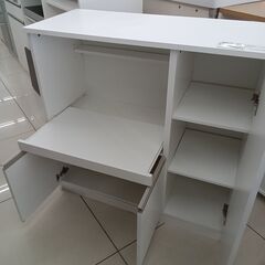★ジモティ割あり★ NITORI レンジ台 ホワイト H89×D39.5×W90 クリーニング済み HJ6655の画像