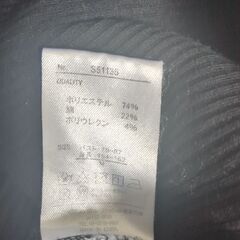 黒　五分袖トップス　Mの画像