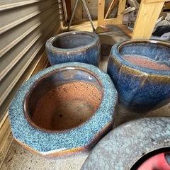 メダカ鉢、火鉢