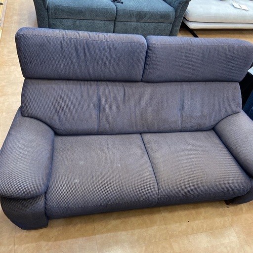 2人掛けソファー　karimoku ファブリック　グレー×ブルー　税込33000円入荷致しました！