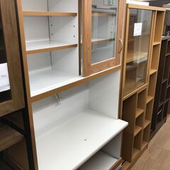 ★ジモティー割あり★KJ10214  食器棚 ブラウン H193...