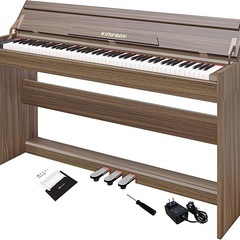 【新品】電子 ピアノ 88鍵 アップライト ペダル付き ファンク...