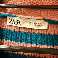 ZARA ストライプ ボタン付き セーターの画像