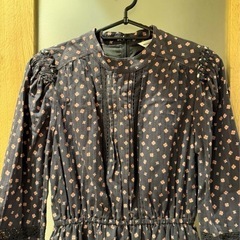 MOUSSY ネイビー ピンク花柄ワンピース（サイズ2）の画像