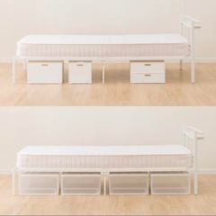 オリジナルパイプベッド（マットレス付）の画像