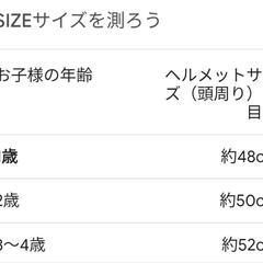 幼児用　ヘルメット　４８〜５２㌢の画像