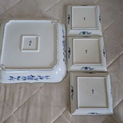 橋吉　角皿　4枚セット中古