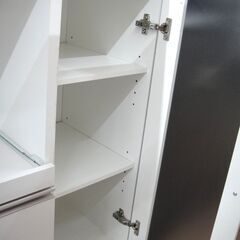 キッチンカウンター 食器棚 白 1～2人用の画像