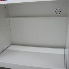 キッチンカウンター 食器棚 白 1～2人用の画像