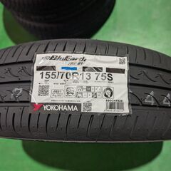 ●新品２０２５年製　ヨコハマ　ブルーアース AE-01　155/70R13　4本セット●作業工賃込み●の画像