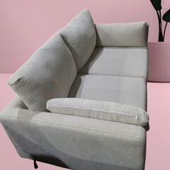 ファブリック 2人掛けソファ アイボリー