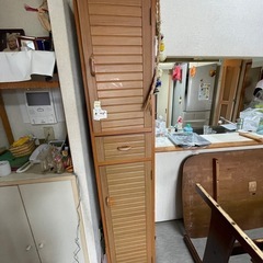 無料でお譲りします　縦長整理棚　5月27か30日引取り限定