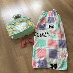 ラップタオル美品とゴーグル、プールバックのセット