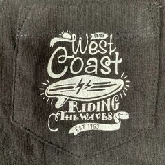 VIDE ET BOIS 西海岸風 ポケットTシャツ Lサイズ 黒 メンズの画像