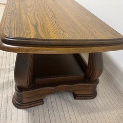 重厚感のあるオーク材 オランダ家具 センターテーブル ローテーブル