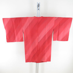 道行 ぼかし文様 グラデーション 赤桃色 正絹 着物コート 和装用 ちりよけ 身丈91cmの画像