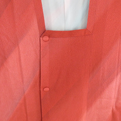 道行 ぼかし文様 グラデーション 赤桃色 正絹 着物コート 和装用 ちりよけ 身丈91cmの画像