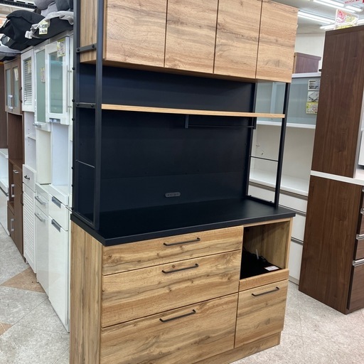 🍽️NITORI レンジボード　ブラック　木製　No.3137🍽️