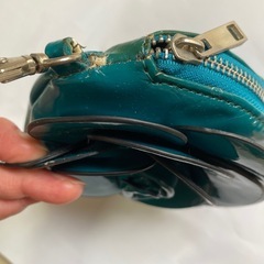 ターコイズ 花型ポーチの画像
