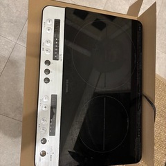 【お渡し決定しました】2口 IHクッキングヒーター 　1400W 100V 脚付き ブラック の画像