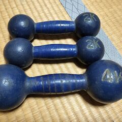 鉄アレイ　ダンベル　2kg 2個・4kg 1個
