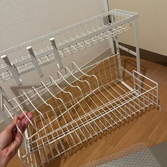水切りラック　2段　伸縮　美品