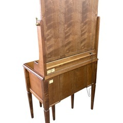 NO.2428 ドレッサー 化粧台 アンティーク調 木製 椅子付き 家具 中古の画像