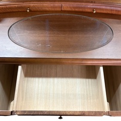 NO.2428 ドレッサー 化粧台 アンティーク調 木製 椅子付き 家具 中古の画像