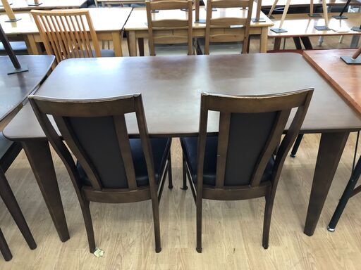 ☆ジモティ割あり☆ ダイニングテーブル4人用 茶 H70×W150×D80