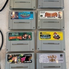 スーパーファミコン本体　ソフト8本の画像