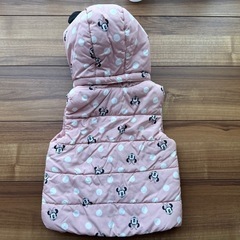 H&M ディズニー ミニー ダウンベスト 90cmの画像