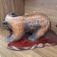 ★ジモティ割あり★  クマの置物 ブラウン H20×D22×W40 クリーニング済み TK5385の画像