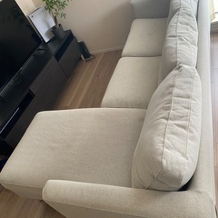 IKEA PÄRUP 3人掛けソファ 寝椅子付き グンナレド ベージュ