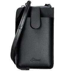 スマホショルダー スマホポーチ 本革 レザー スマホ ポシェット 黒