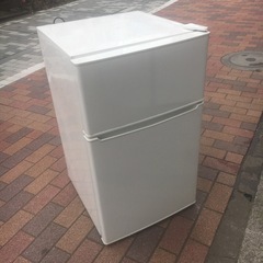 2ドア冷凍冷蔵庫／2017年製／ツインバード