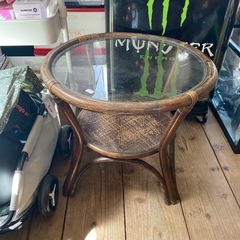 籐家具　丸テーブル