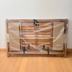 【新品】木製ローテーブル 折りたたみ式