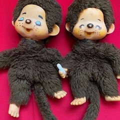 モンチッチ レトロ アンティーク 当時物 おしゃぶり 昭和レトロ　1970年代　猿の妖精　2体セットの画像