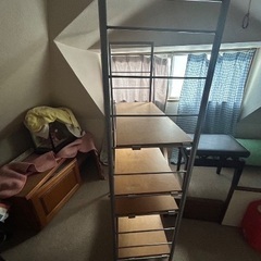 渋谷LOFT 木製天板スチールラック