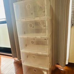 使用済　5段　簡易シューズBOX　3列分
