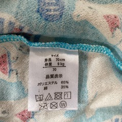 夏用　ロンパース　くま柄の画像