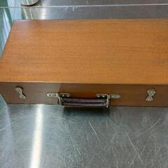 0527-318 昭和レトロ　画材入れ　収納箱　木製ケース　カバ...