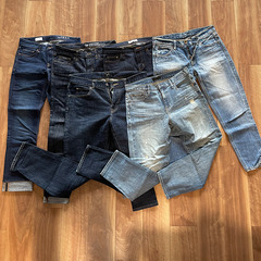 USED デニム6本セット GAP ユニクロ UNIQLO ロデオクラウンズ 古着 26インチ位？ 卸し 大量 まとめて フリマ メンズ レディース/デニムの画像