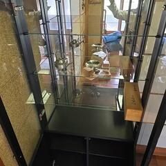 ガラス　飾り棚 食器棚　インテリアラックの画像