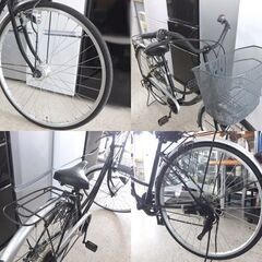27インチ 自転車 シティサイクル Bellfast 6段変速 ブラック