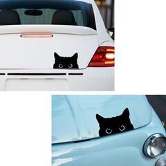 黒猫ステッカーの画像