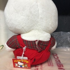 キティのぬいぐるみリボン少し薄い。　佐川キティ ちゃんおまけの画像